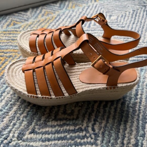 TORY BURCH FISHERMAN ESPADRILLE SANDAL Sz 7 - Picture 5 of 6